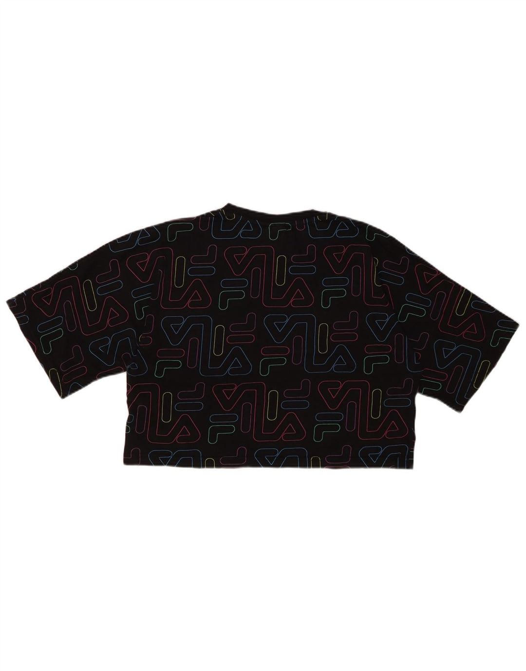 Camiseta feminina FILA Crop Graphic 15-16 anos algodão preto