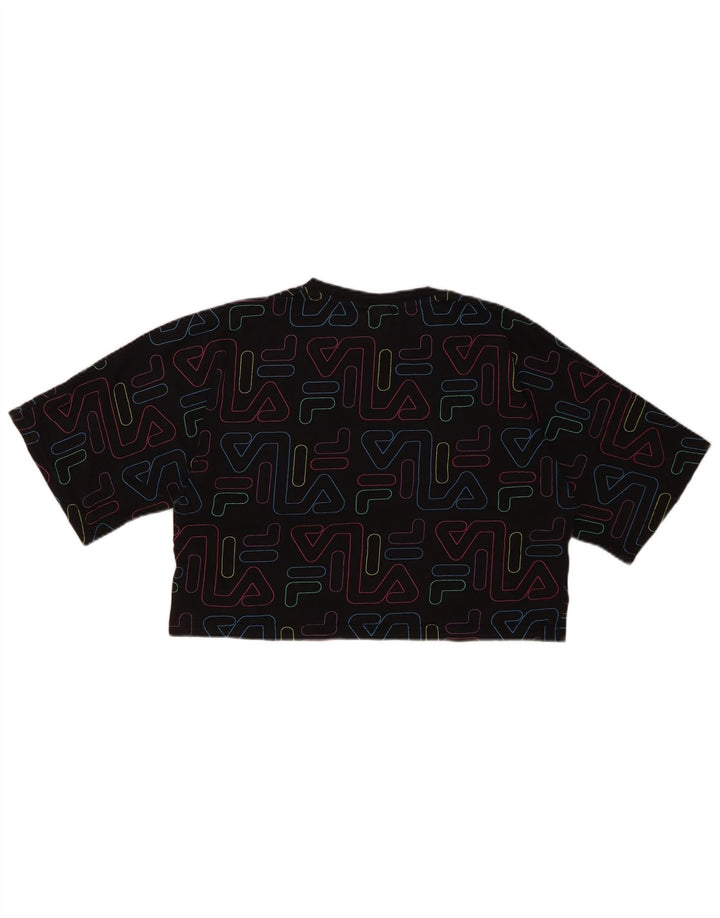 Camiseta feminina FILA Crop Graphic 15-16 anos algodão preto