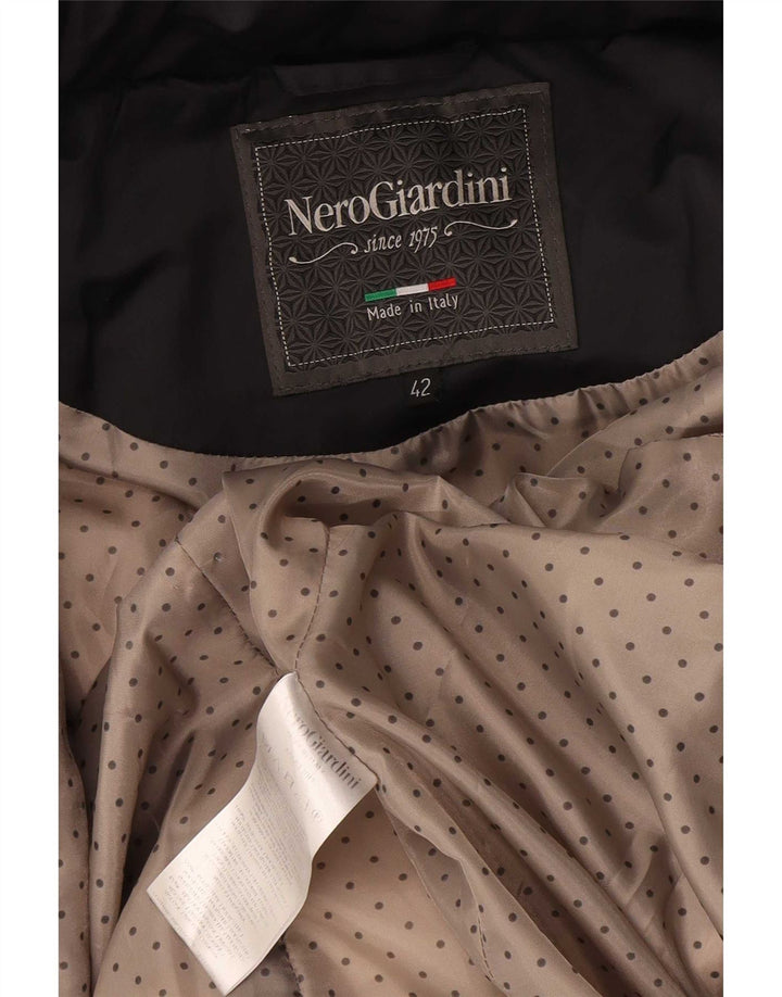 Jaqueta acolchoada com capuz feminino Nero Giardini IT 42 poliéster preto médio