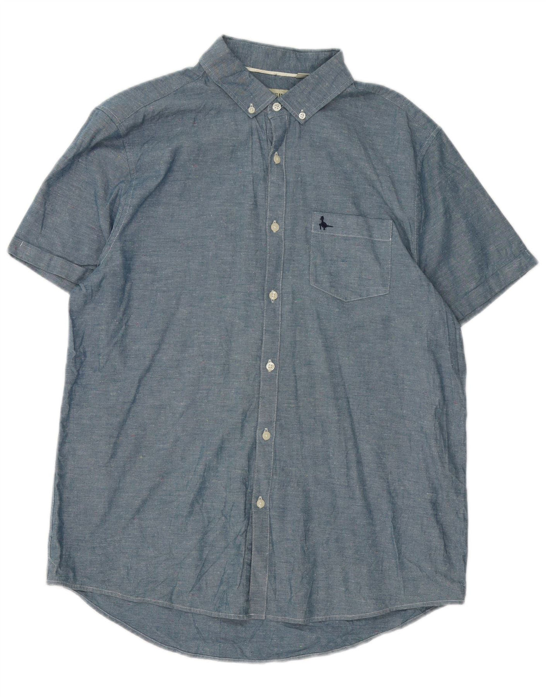 Camisa masculina de manga curta Jack Wills grande algodão azul