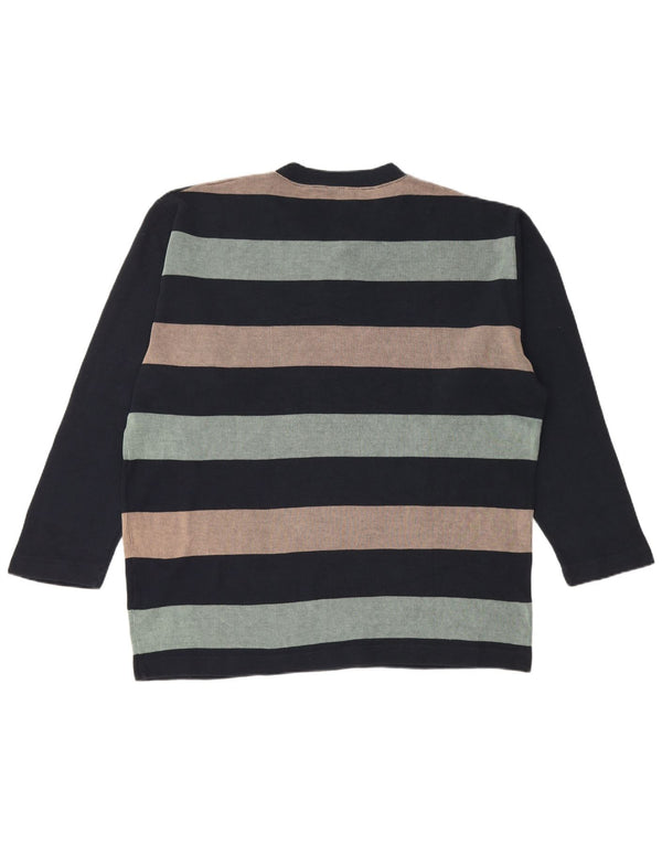 Fila Mens Top Manga Longa XL Azul Marinho Listrado