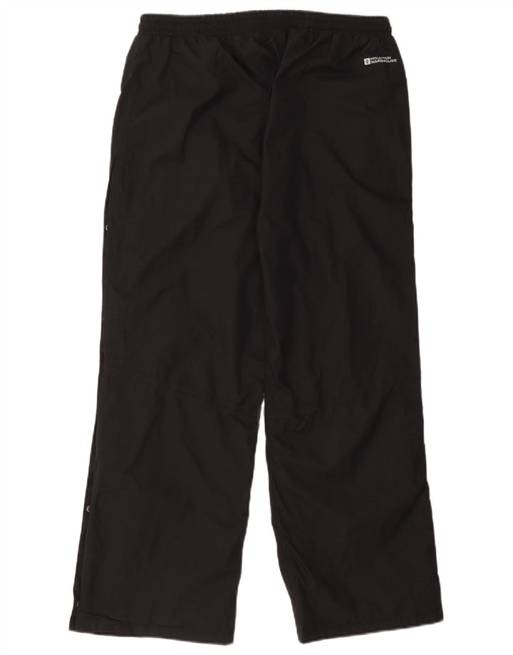 Calça impermeável feminina UK 14 grande nylon preto do armazém da montanha