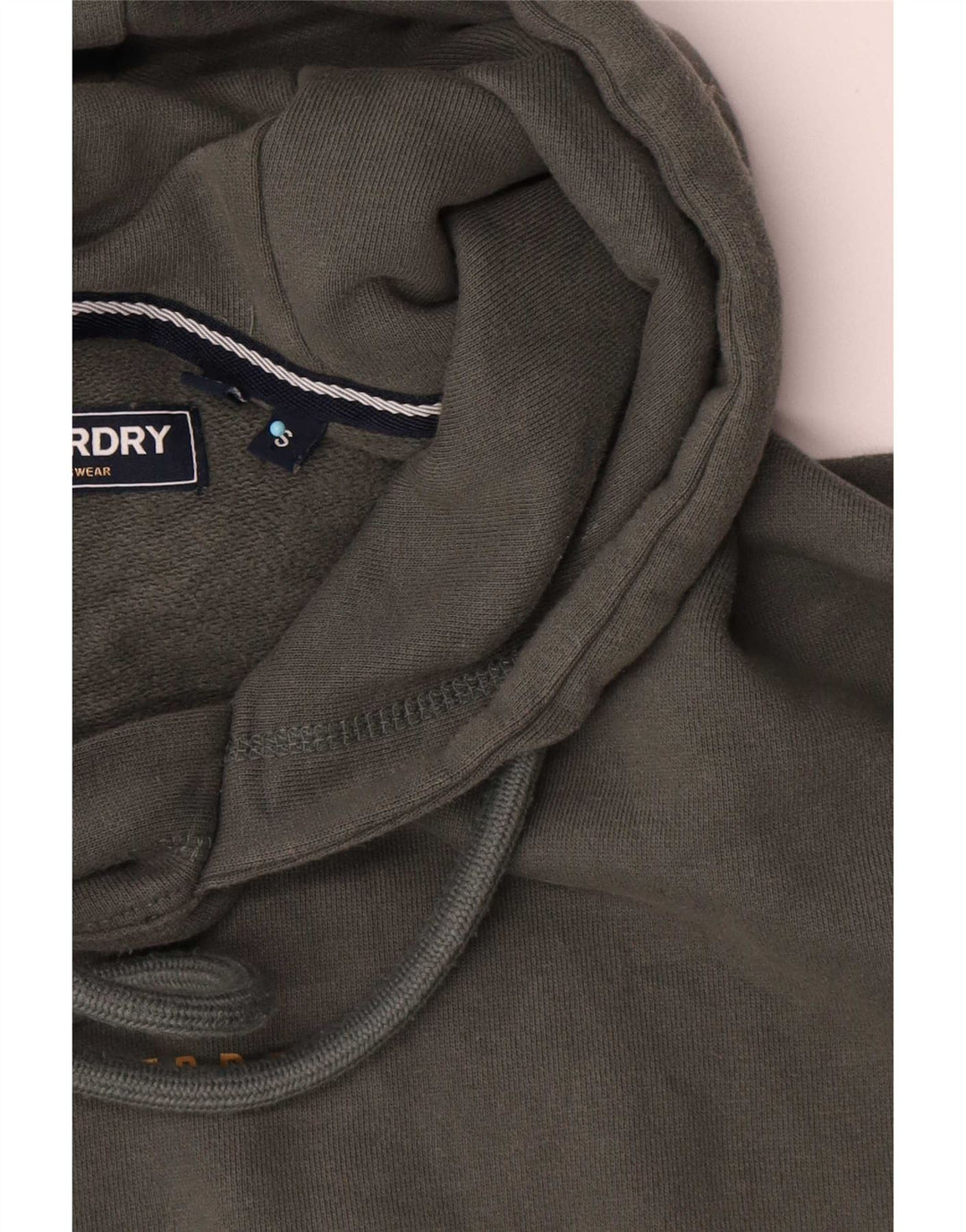 Suéter com capuz masculino Superdry pequeno algodão cáqui