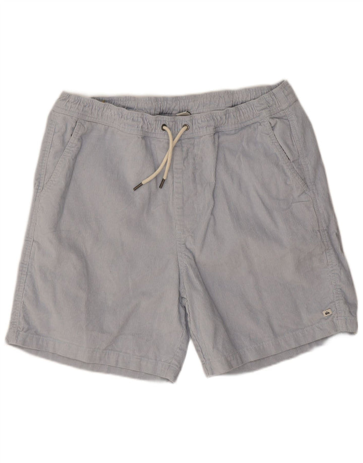 Shorts de veludo masculino Quiksilver médio W32 azul algodão