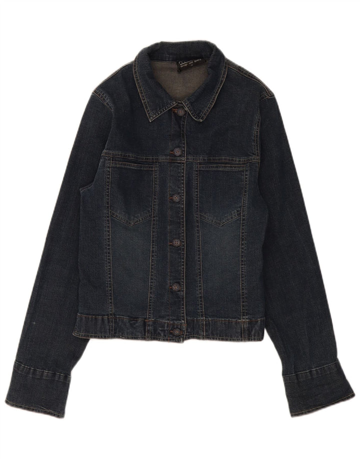 Jaqueta jeans feminina SASHA UK 12 azul marinho médio