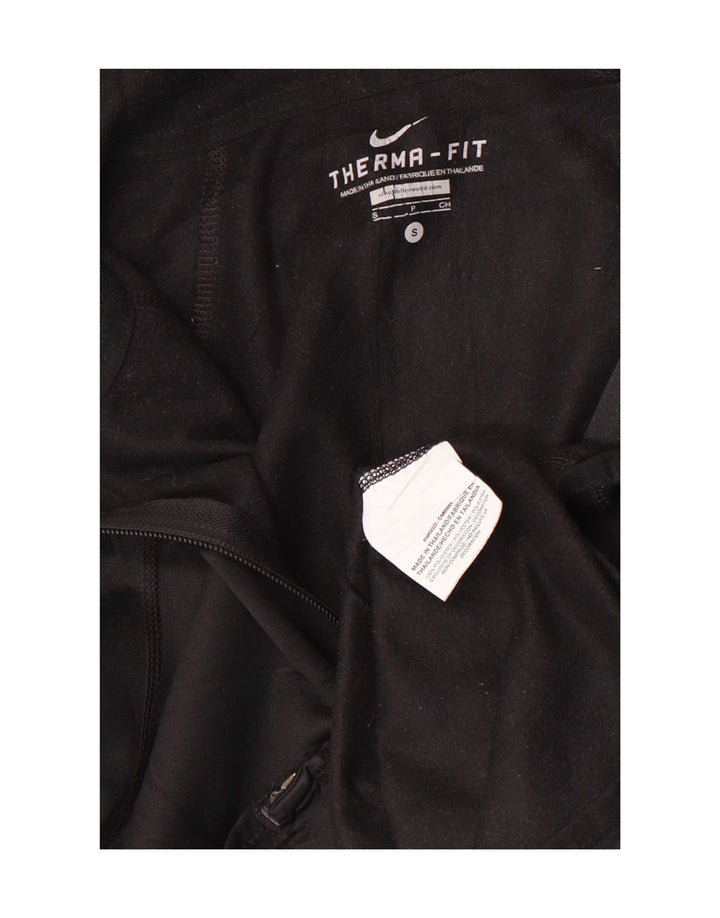 Suéter masculino Nike Therma-Fit Zip com capuz pequeno poliéster preto