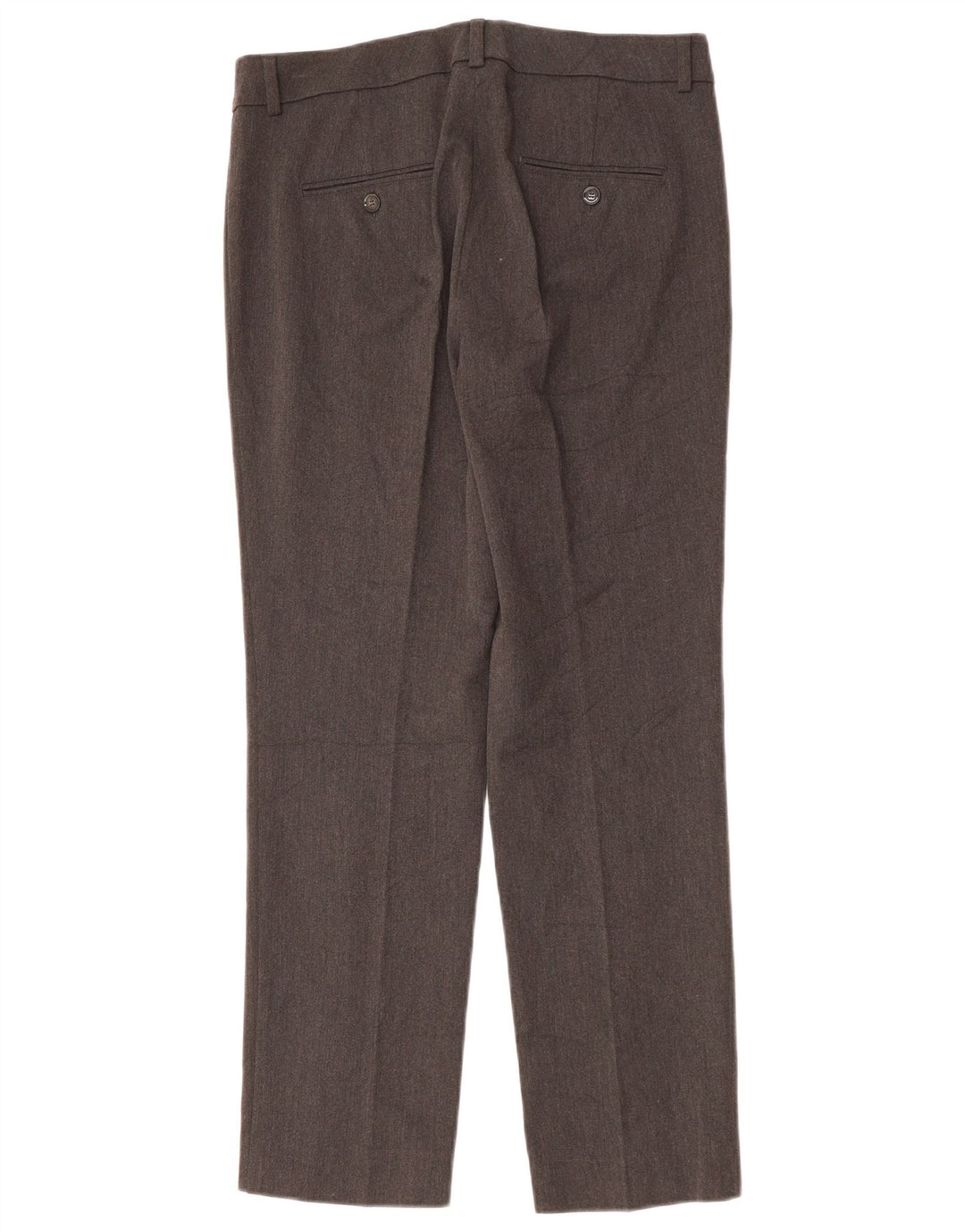Calça feminina de fim de semana reta MAX MARA Reino Unido 12 médio W32 L28 cinza