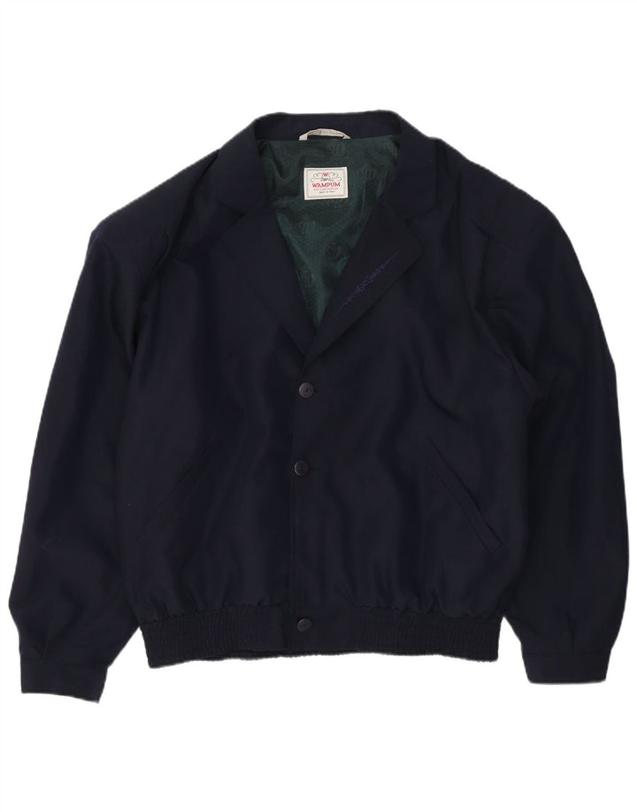 Jaqueta bomber masculina Wampum UK 42 XL azul marinho viscose