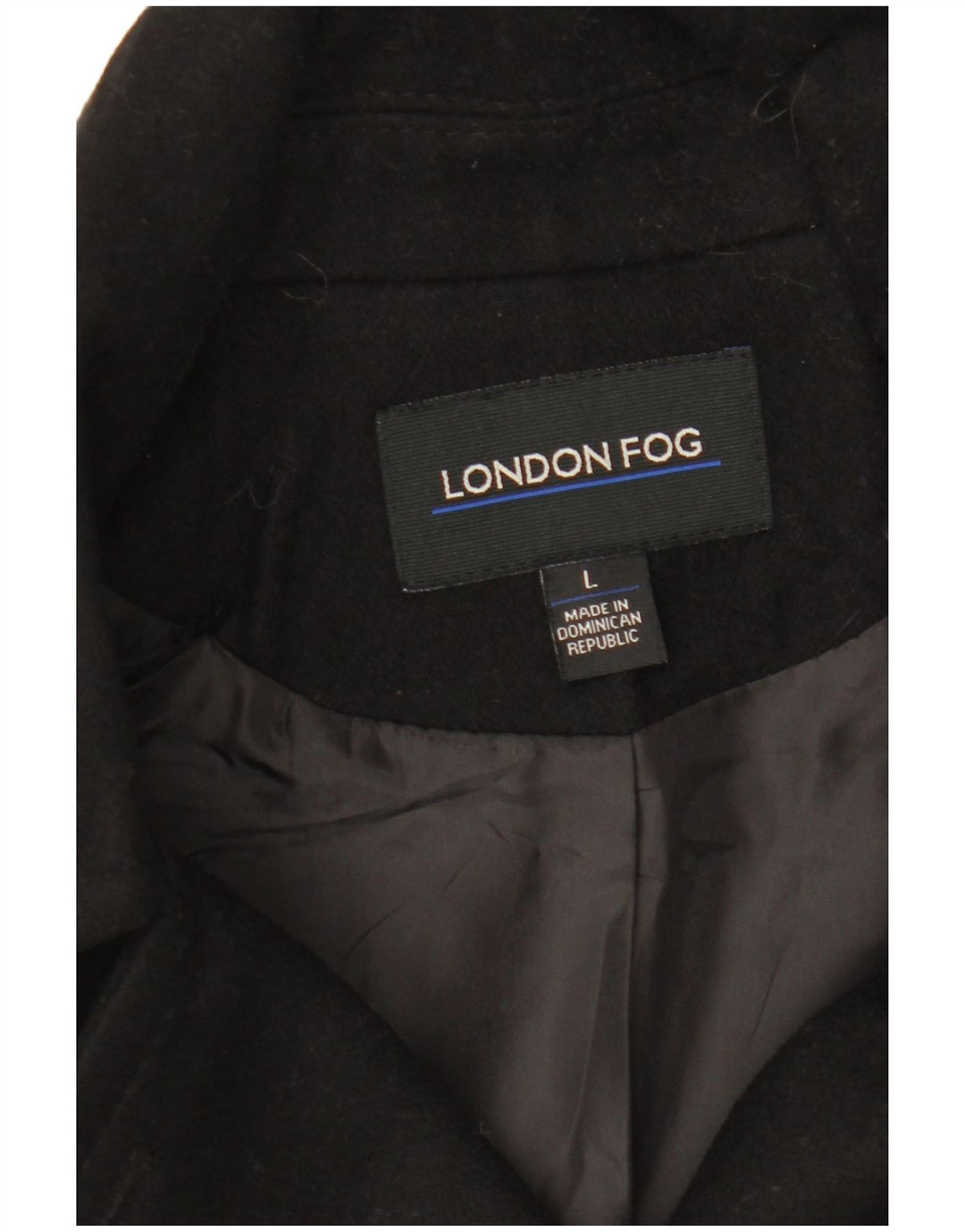 Casaco feminino LONDON FOG Pea UK 16 grande preto