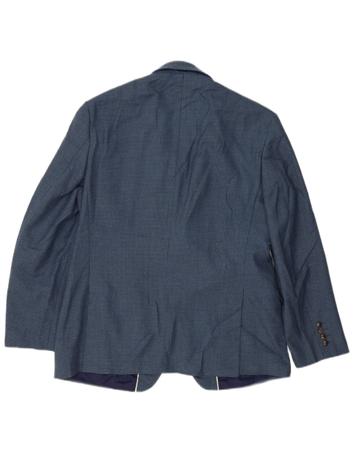 Jaqueta blazer masculina MARKS & SPENCER com 2 botões EU 52 XL azul marinho Houndstooth