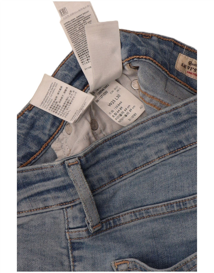 Calça jeans feminina Levi's 725 High Rise Bootcut W25 L30 azul algodão