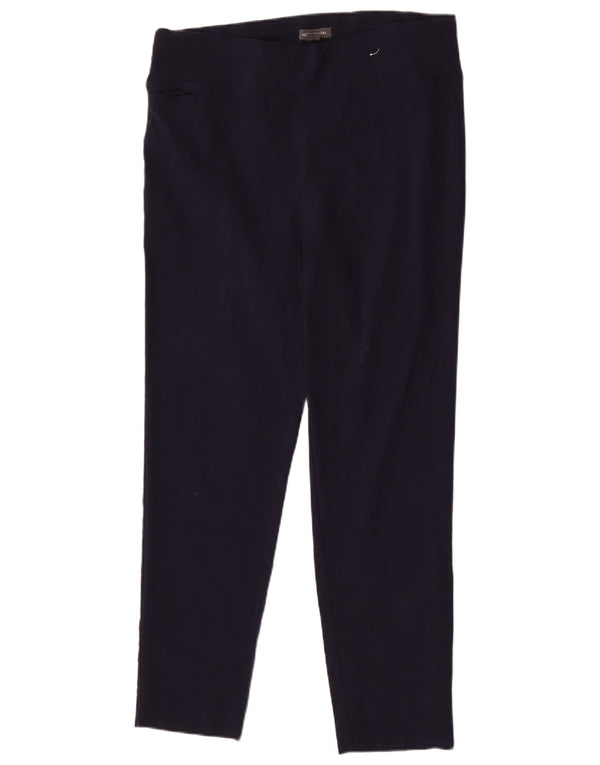 Calça casual feminina Marks & Spencer cônica UK 18 XL W36 L29 azul marinho