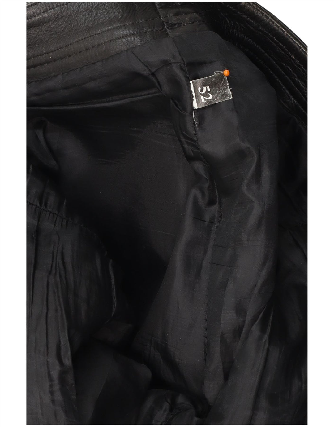 Calça masculina de couro reta VINTAGE W30 L30 preta