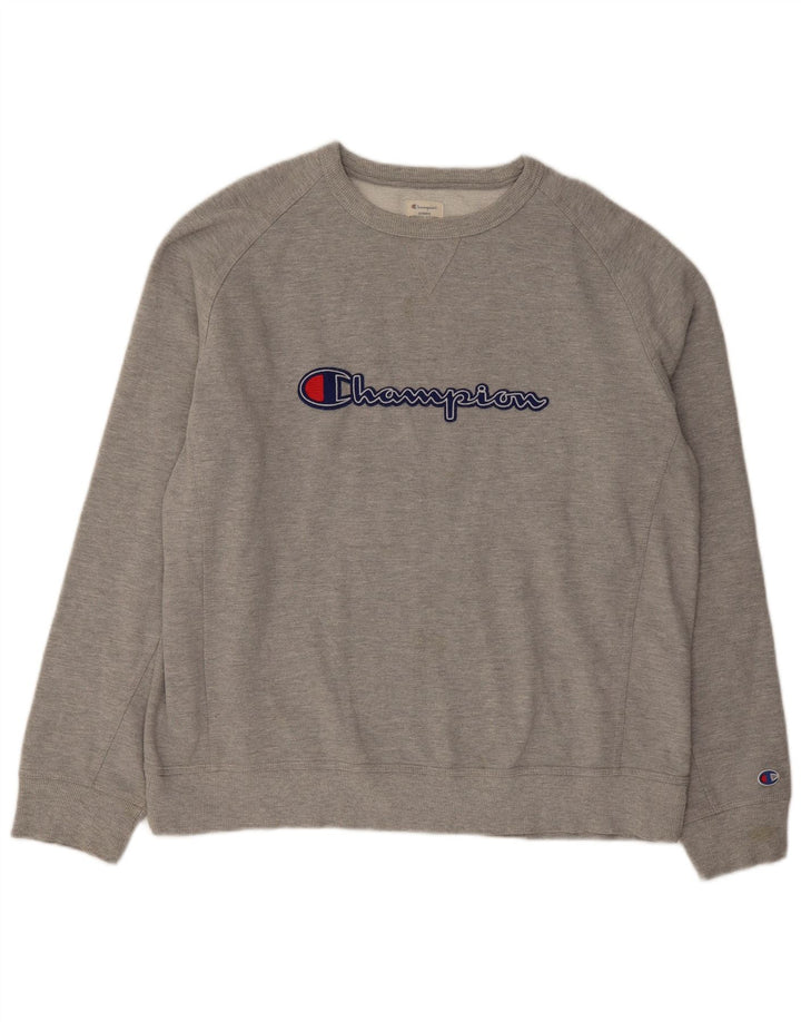 Jumper de moletom gráfico masculino Champion 2XL cinza manchado