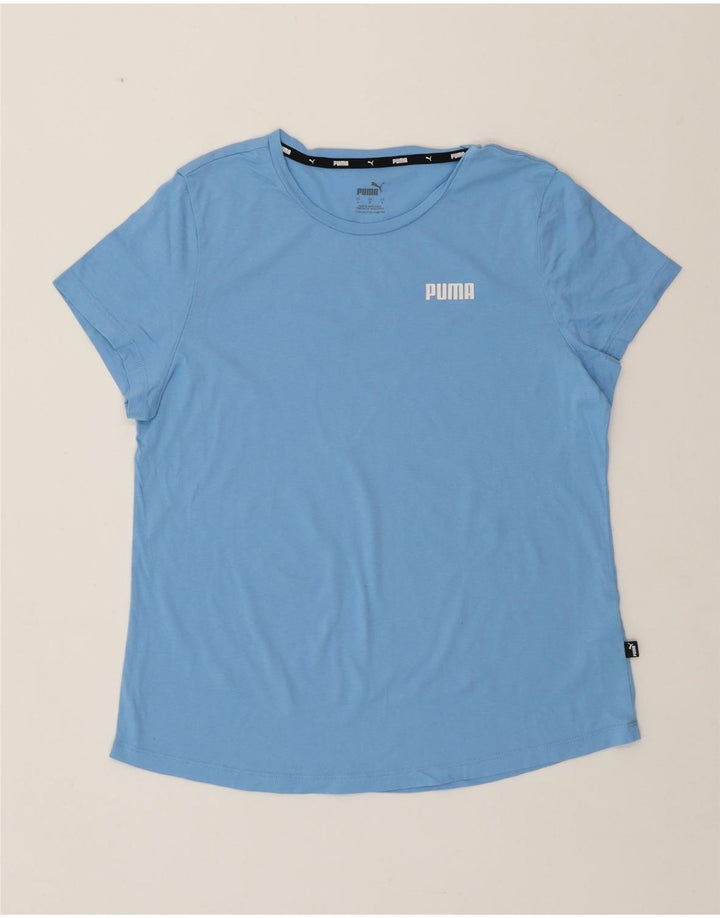 Camiseta feminina PUMA UK 16 grande algodão azul