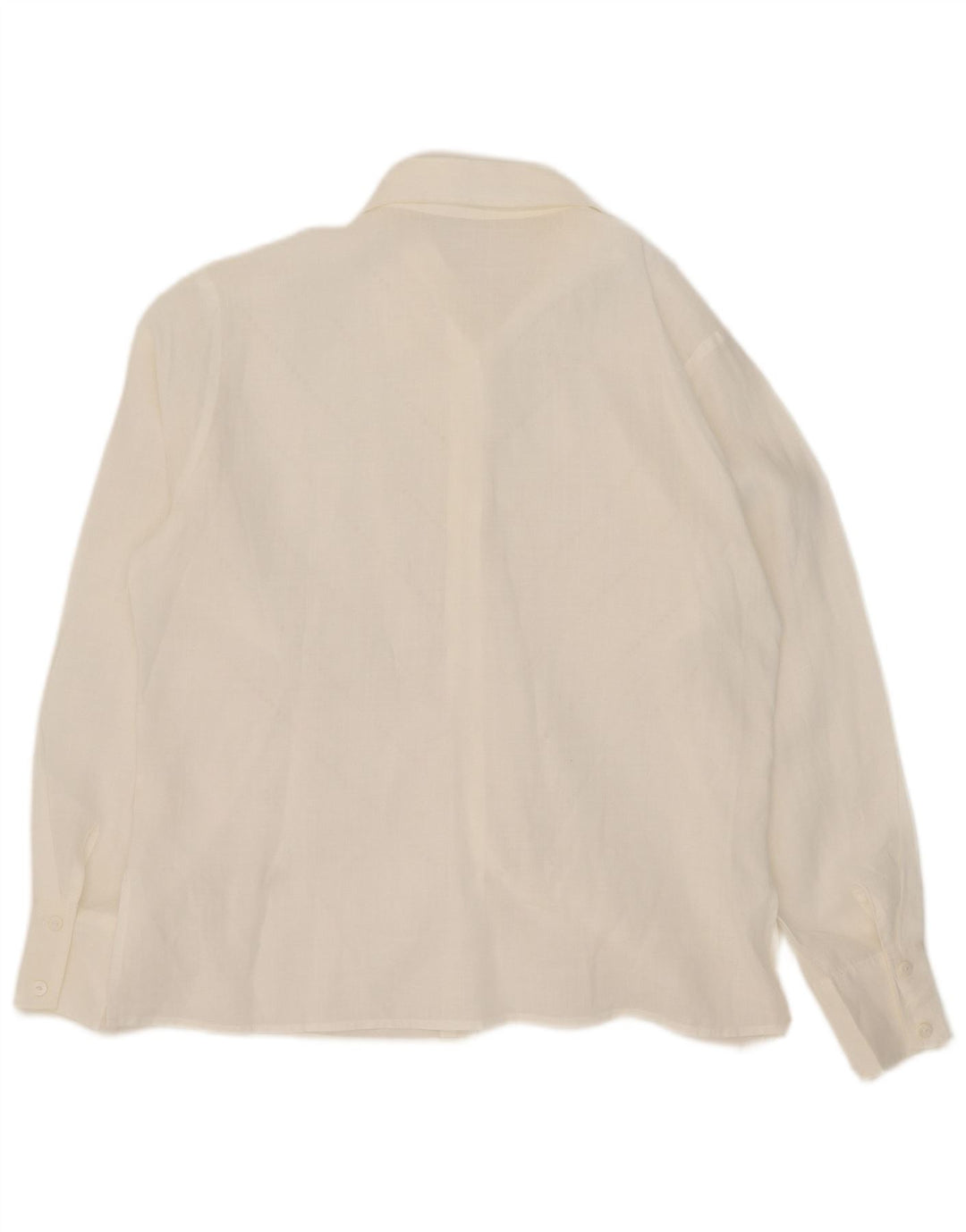 Camisa feminina Naracamicie UK 14 grande listrada branca
