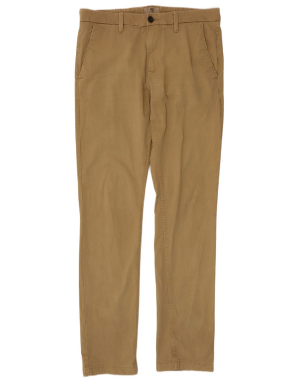 Calça Chino Masculina Slim Timberland W32 L33 Algodão Bege