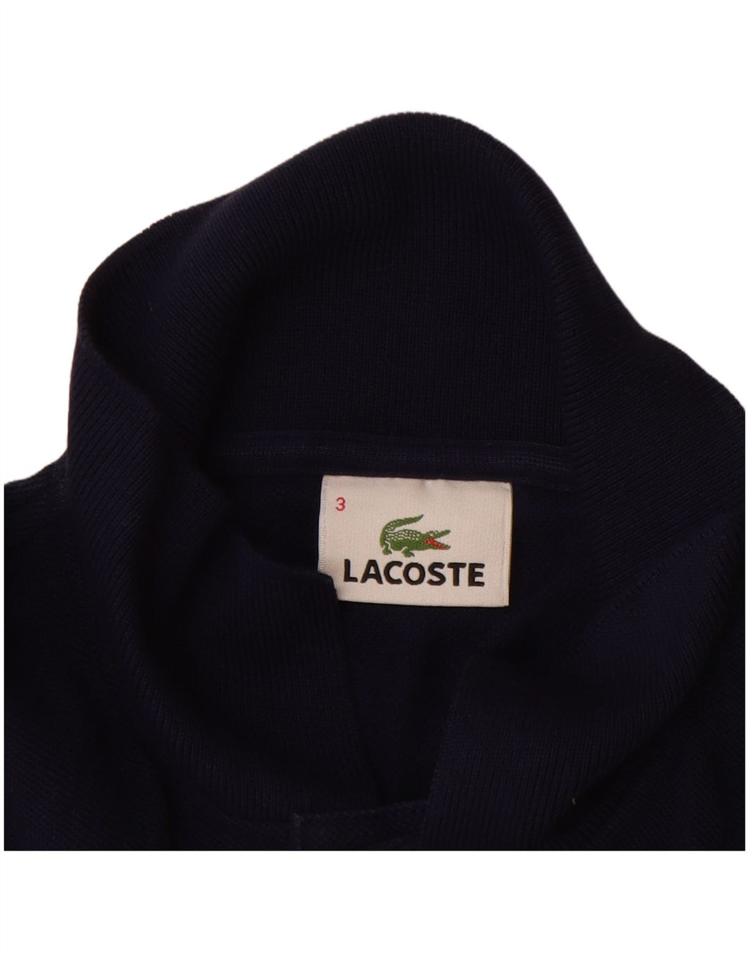 Camisa polo masculina LACOSTE tamanho 3 pequeno algodão azul marinho