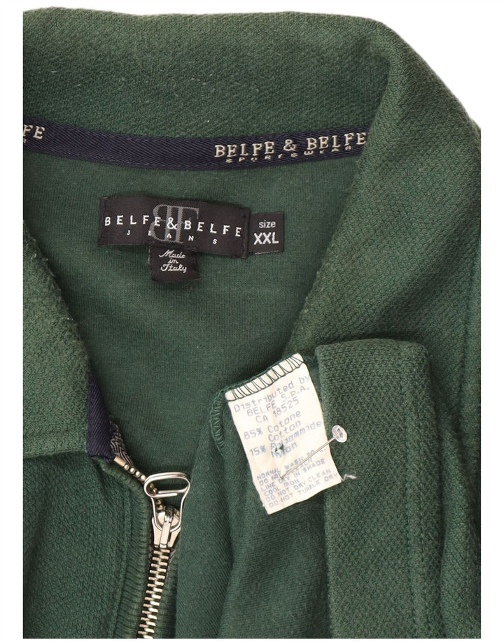 Belfe & Belfe Jaqueta masculina de agasalho 2XL algodão verde