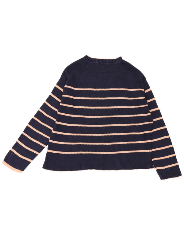 Suéter feminino Crew Clothing com gola tartaruga Reino Unido 14 grande azul marinho