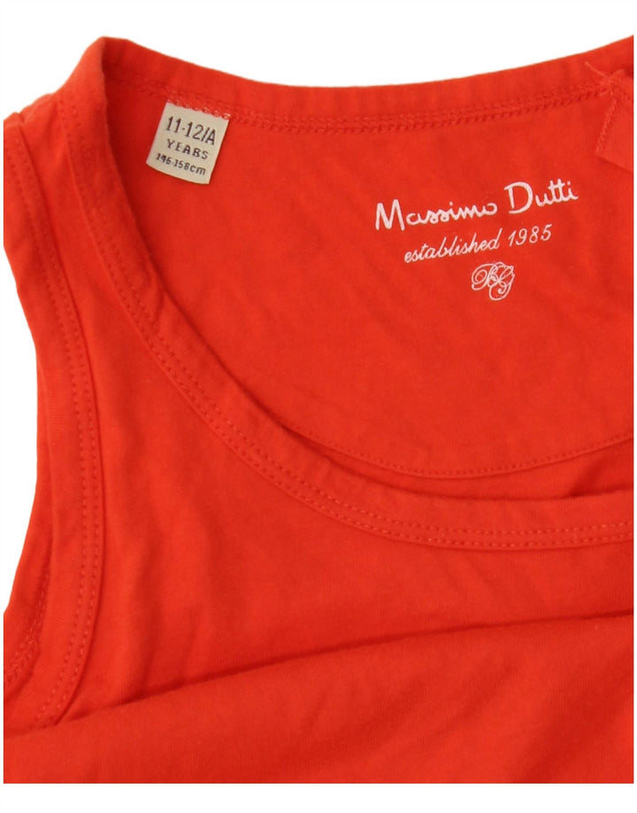 Top Massimo Dutti Meninas Colete 11-12 Anos Laranja