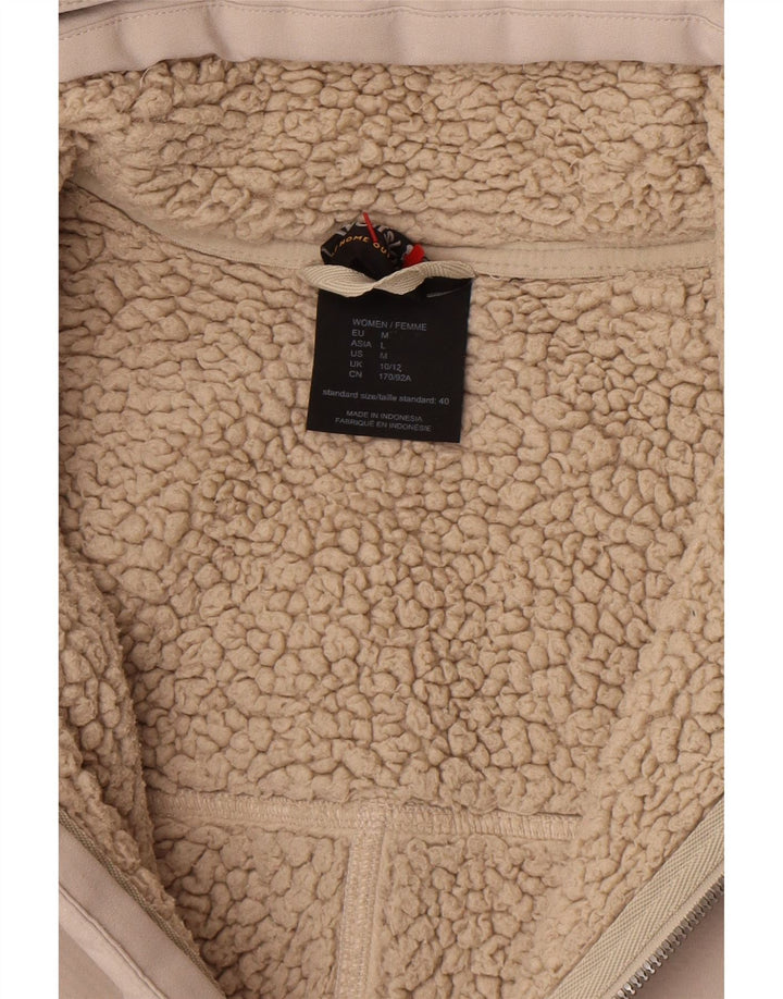 Casaco corta-vento feminino com capuz Jack Wolfskin Reino Unido 10/12 bege médio