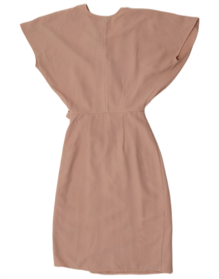 Vestido feminino Batwing Topshop UK 6 XS poliéster bege