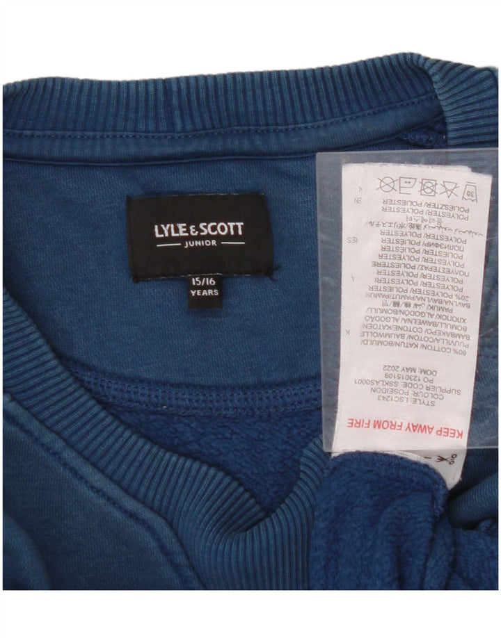 Moletom masculino LYLE & SCOTT 15-16 anos azul marinho algodão