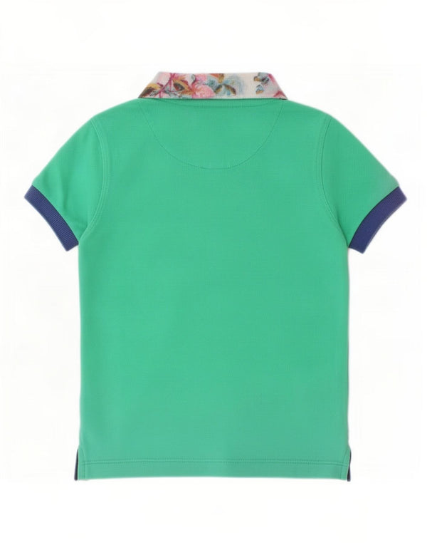 La Martina Camisa polo gráfica de rugby para meninos 18-24 meses verde floral