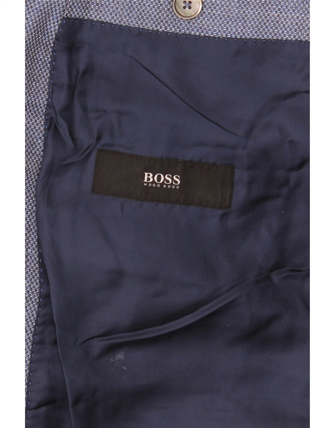 Jaqueta Blazer Masculina Hugo Boss com 2 Botões Reino Unido 38 Azul Médio