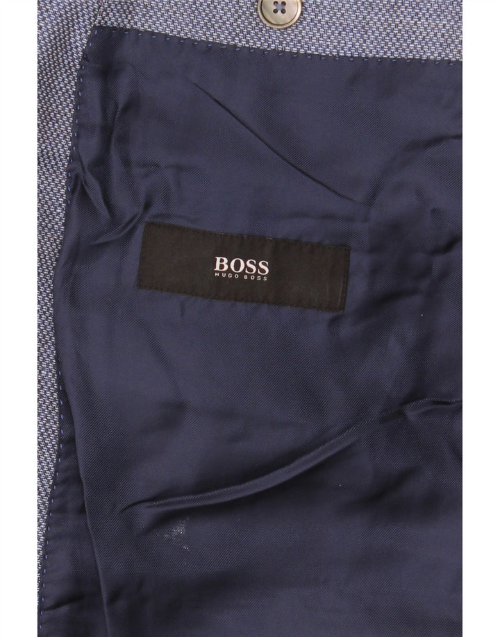 Jaqueta Blazer Masculina Hugo Boss com 2 Botões Reino Unido 38 Azul Médio