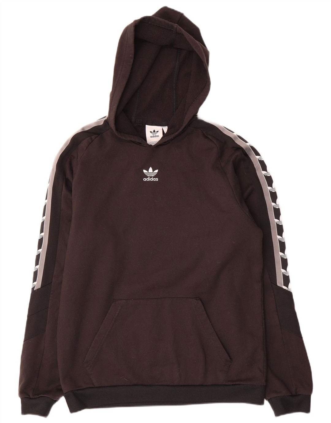 Adidas masculino gráfico moletom com capuz pequeno preto colorblock poliéster