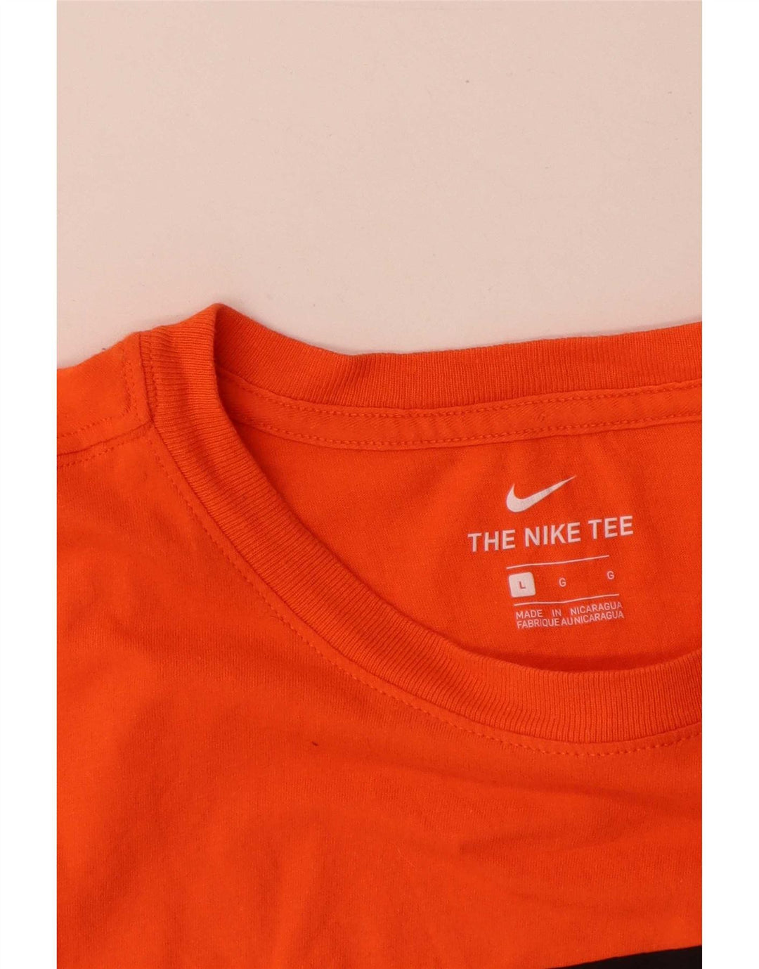 Camiseta Nike masculina gráfica grande algodão laranja