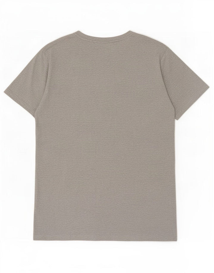 Tommy Hilfiger Camiseta masculina gráfica Top algodão manchado cinza médio