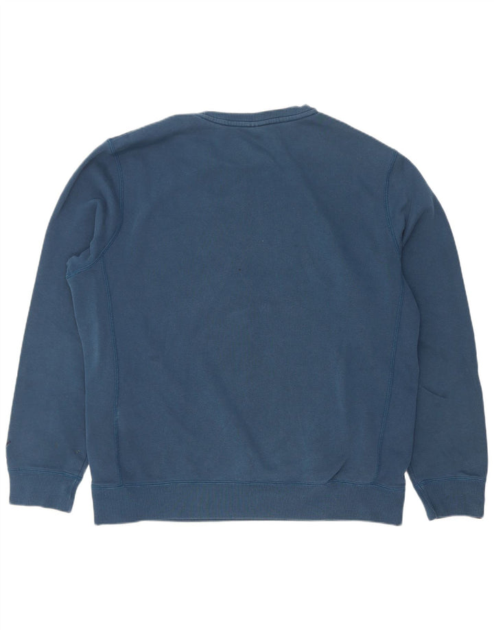 Puma Mens Graphic Moletom Jumper Grande Algodão Azul