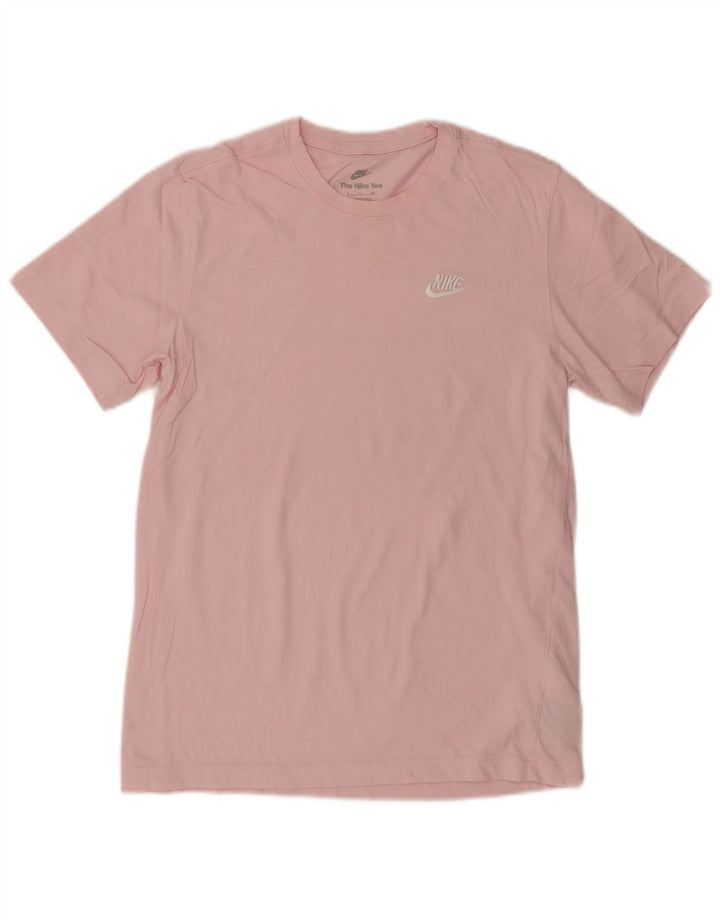 Camiseta feminina Nike UK 10 pequena algodão rosa