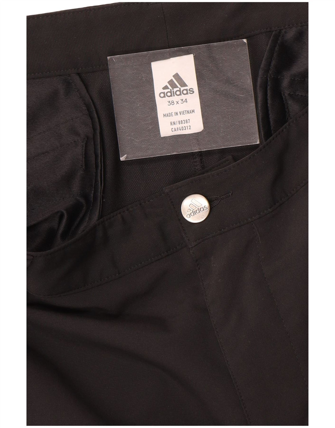 Adidas Mens Slim Chino Calças W38 L34 Preto
