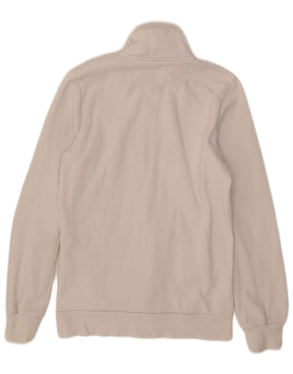 Puma Womens Graphic Tracksuit Top Jacket UK 12 Médio Algodão Branco