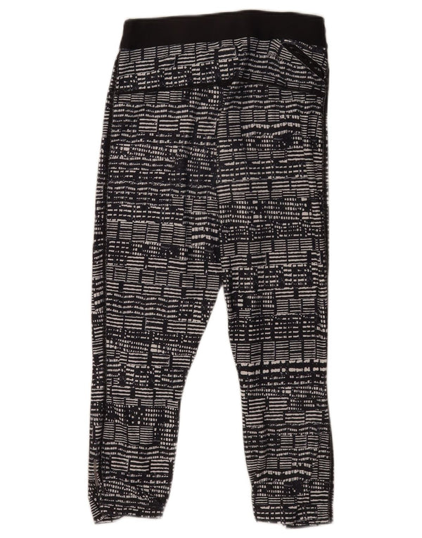Leggings Nike Dri Fit Crop Femininas UK 10 Pequenas Pretas Geométricas Esportes