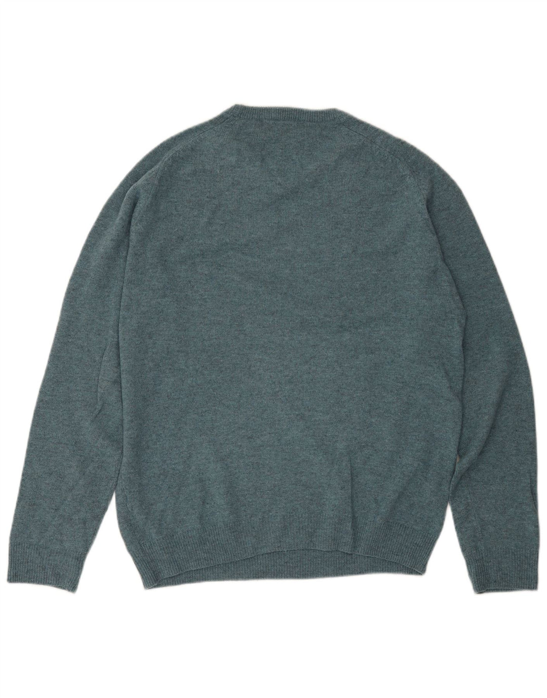 Suéter masculino Marks & Spencer com gola redonda, médio azul manchado