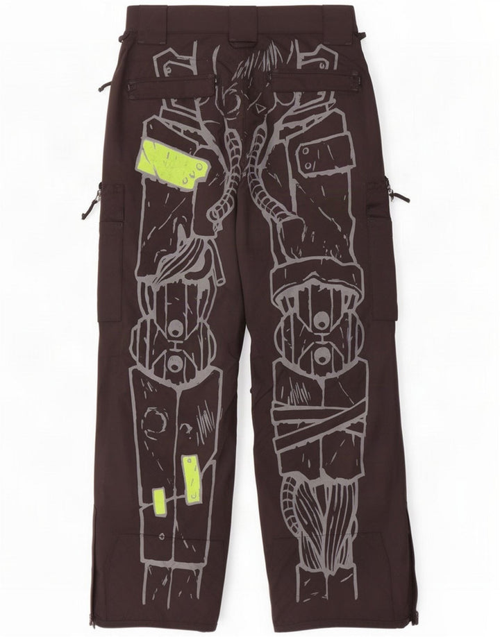 Calça de esqui masculina Grenade, média, preta, nylon