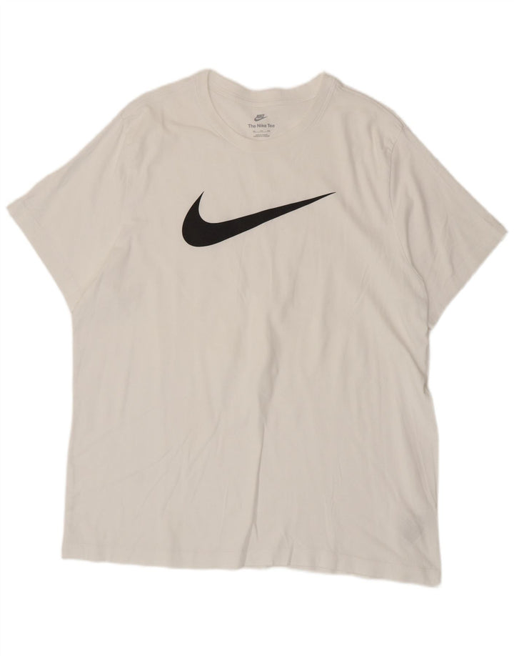 Camiseta Nike masculina gráfica Top 2XL algodão branco