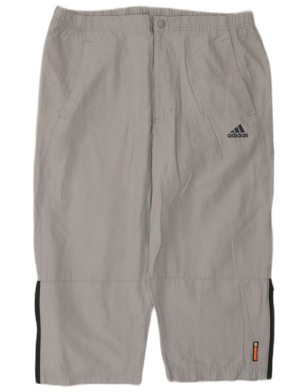 Calça Adidas Mens Capri Treino Grande Algodão Cinza