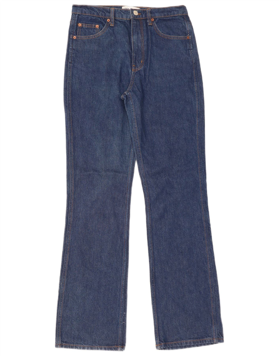 ZARA Mulheres Bootcut Jeans EU 38 Pequeno W28 L34 Azul