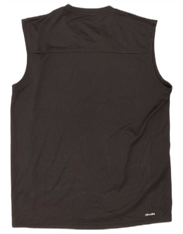 Adidas Mens Climalite Vest Top Grande Poliéster Preto