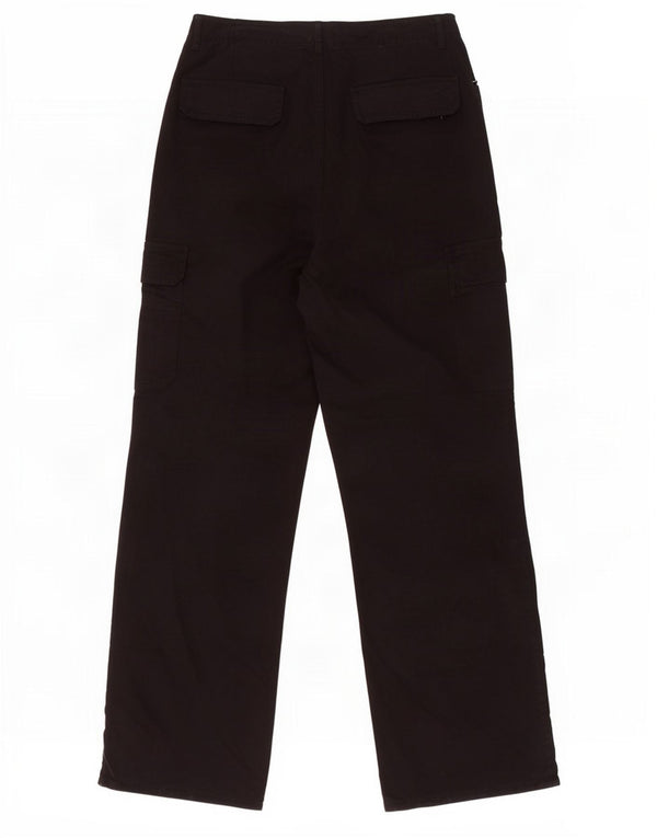 Calça cargo reta feminina Zara EU 44 XL W34 L32 algodão preto