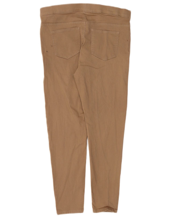 Calça casual feminina Marks & Spencer UK 14 médio W30 L25 bege