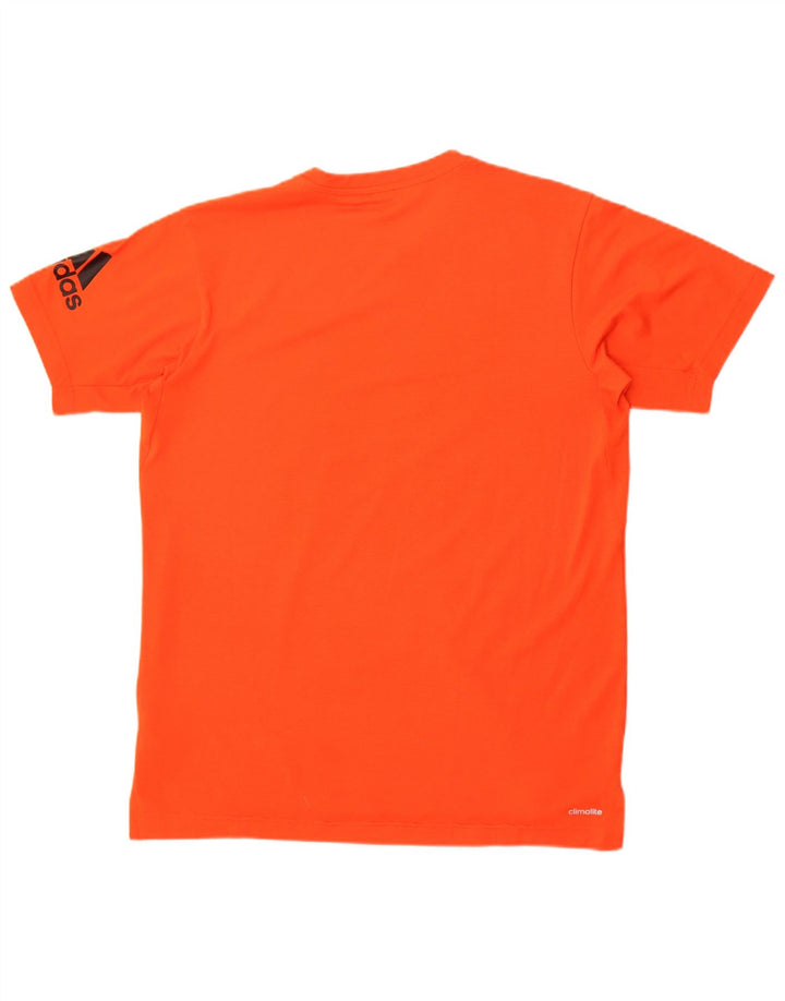 Adidas Mens Climalite Graphic Camiseta Top Médio Laranja Poliéster