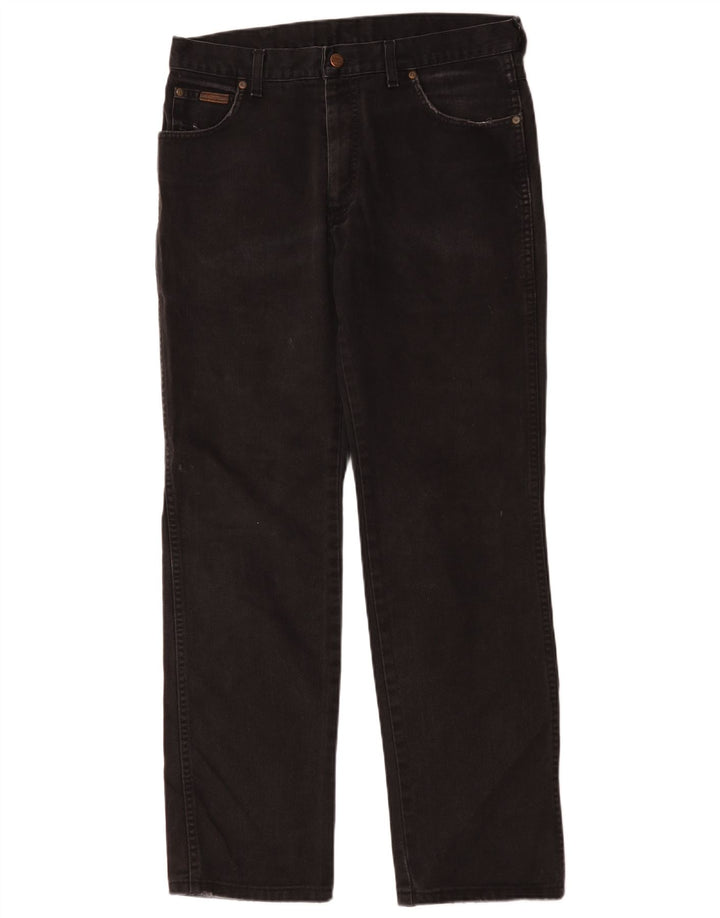 Wrangler Calça jeans reta masculina W34 L31 preta