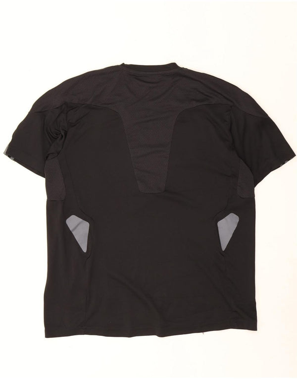 Adidas Masculino Climalite Camiseta Top XL Preto Colorblock Poliéster